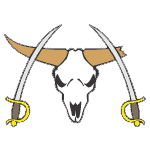 The Renegades' insignia is a bovine skull with a broken horn flanked by twin sabers. Per FM: Mercenaries Supplemental