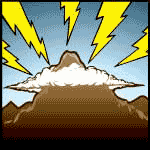 The unit insignia shows a mountain peak rising above a cloud layer