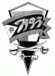 The unit crest is the flag of Dompaire - a pair of crossed golden cutlasses and a golden key over a black triangle. Per FM:Mercenaries Revised